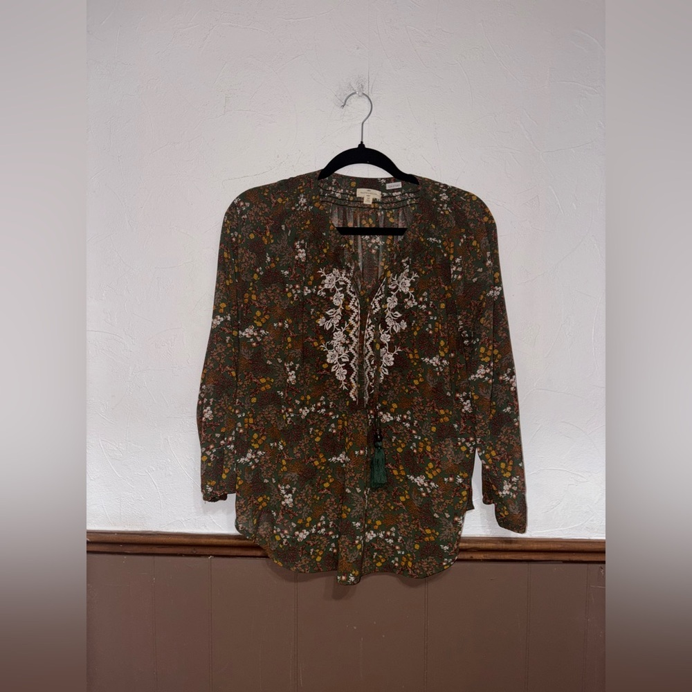 Mason & Belle : Green Printed Blouse